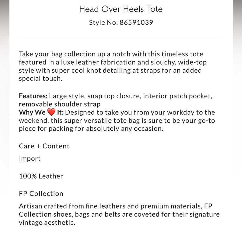 Free People Black Leather Drawstring Head Over Heels Tote - Picture 3 of 6